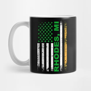 Irish American Flag RHODES, MI Mug